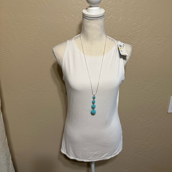INC International Concepts White Tank Top (NWT) - Picture 2 of 10